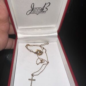 JB family Jewelers baby cross chain